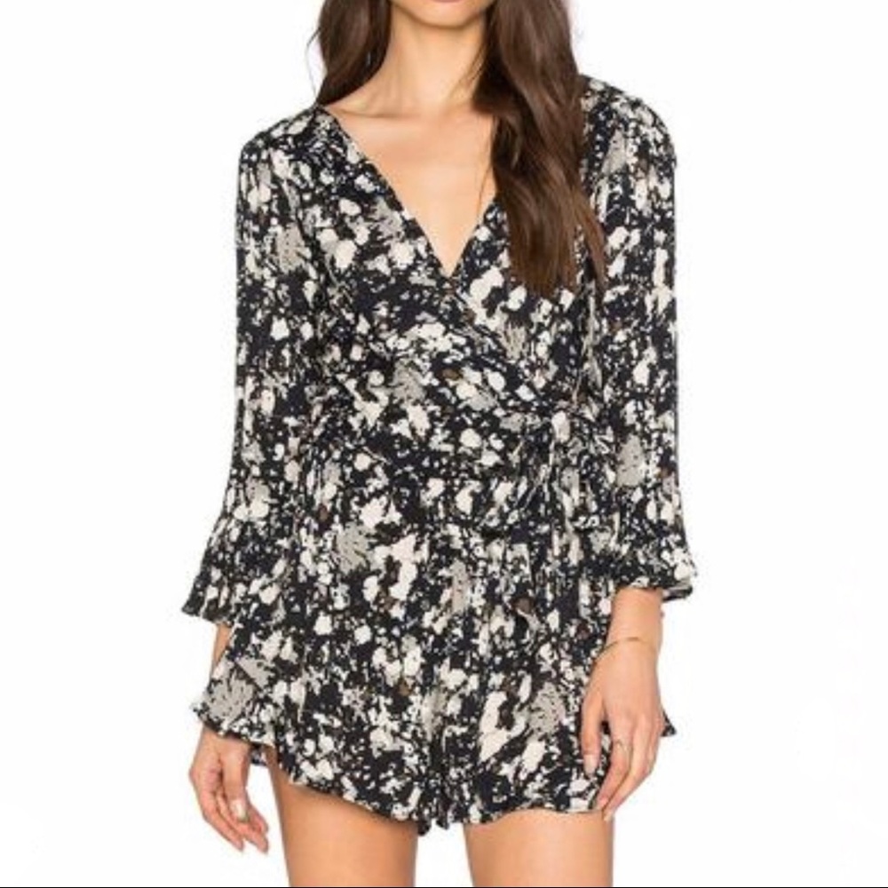 Free People Ruffles Romper Sz S